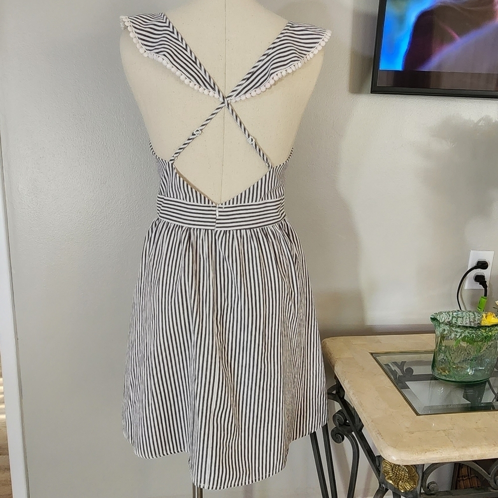 HYFVE STRIPED RUFFLED  DRESS - Picture 2 of 3